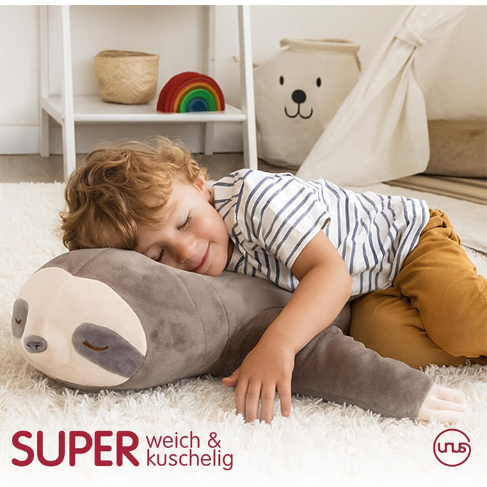 М'яка іграшка UNUS Лінивець, сірий