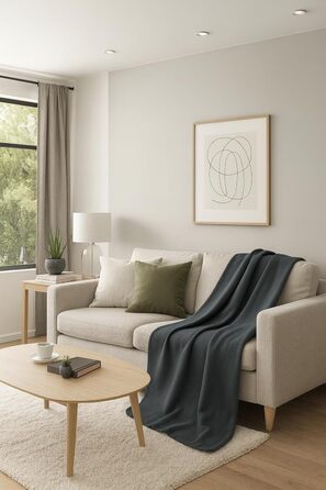 Флісові ковдри Betz, 3 шт., 130x170 см, 180 г/м Мякий плед Пухнастий плед для дивана як покривало Легкий, теплий та простий у догляді Антрацит