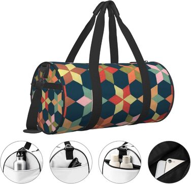 Універсальна дорожня сумка-мішок, спортивна сумка геометричного дизайну для чоловіків та жінок