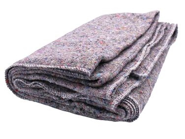 Ковдри для переїзду, меблеві ковдри, ковдри для зберігання речей, пакувальні ковдри, 150 x 200 см, 330-350 г/м, сірі, з підшиванням з обох боків (5 шт. )