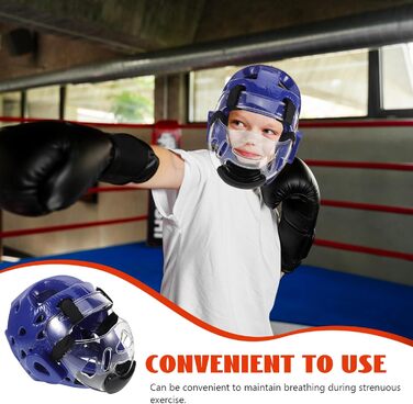 Регульований легкий шолом для тхеквондо з захистом голови та дихаючою маскою для спарингу, карате, тренування з бойових мистецтв