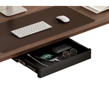 Мала шухляда під столом із функцією завантаження шухляда під столом металева шухляда під столом, що замикається шухляда під столом з комплектом ключів розміри 40 x 26,6 x 7,3 см (400 x 266 мм)