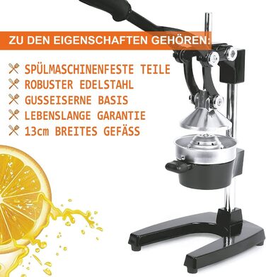 Професійна соковижималка для цитрусових Zulay - ручна металева соковижималка - ручна соковижималка для лимонів та апельсинів - міц