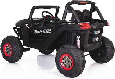 Дитячий електромобіль 12В 2-місний, NEW RSX електричний баггі для дітей, чорний, з пультом дистанційного керування 2,4 ГГц, 36 міс