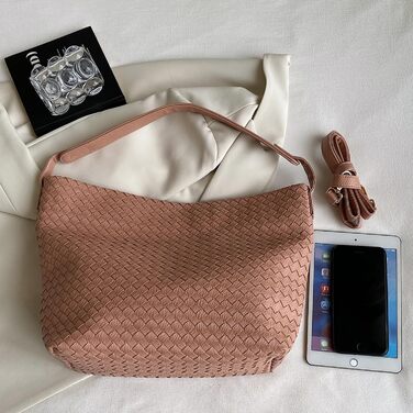 Сумочка жіноча сумка, шоппер дами великий PU шкіряна ткана сумка ретро сумка через плече мода сумка через плече з гаманцем, класич