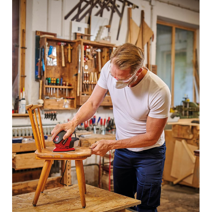 Мультишліфувальна машина Einhell TE-OS 1320 (130 Вт, коливальний контур Ø 2 мм, шліфувальна поверхня 150 x 150 x 100 мм, пилозбірн