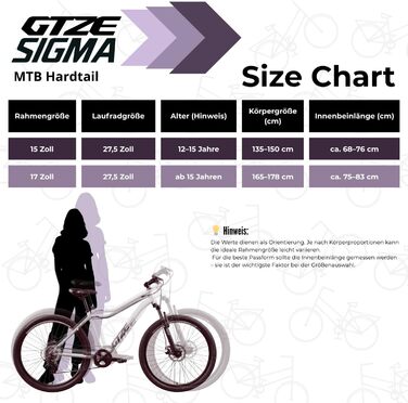 Колеса 27,5 дюймів Алюмінієва рама з амортизаційною вилкою 7-ступінчаста поворотна манетка Дискові гальма Для дітей та дорослих 90 попередньо зібрані 27,5 15 дюймів, колір лаванда