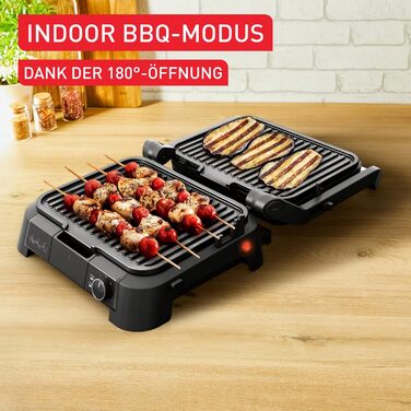 Електрогриль 3в1 Tefal SuperGrill контактний гриль, настільний гриль та BBQ, 2000 Вт, 3 рівні висоти, антипригарне покриття, для м'яса, овочів та сендвічів, до 6 порцій