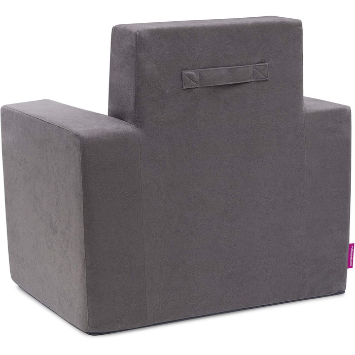 Дитяче крісло для дітей віком від 2 років - Міцне, зручне, виготовлене з пінопласту, з ручкою та кишенею - Знімний чохол, який можна прати - Подарунок на день народження для дівчаток та хлопчиків - Червоний