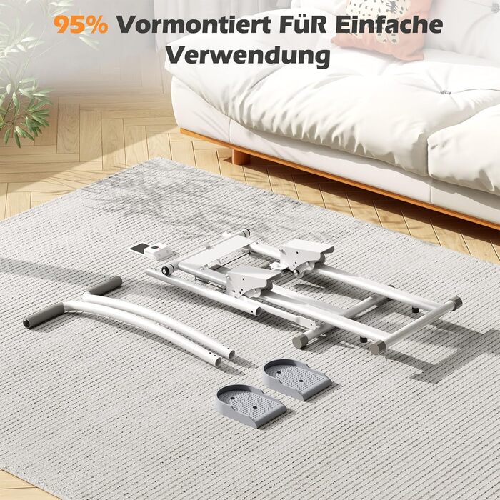 Портативний крос-трейнер, вертикальний тренажер для скелелазіння CEIEVER з регульованими педалями, вантажопідйомність 150 кг, складний степер для сходів із РК-дисплеєм інструментів для домашніх тренувань, тренажерний зал