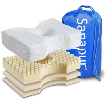Оригінальна подушка Sanapur 4.0 - Варіант MED - Ортопедична подушка для сну на боці, виготовлена в Німеччині з віскопіни/м&39якої піни