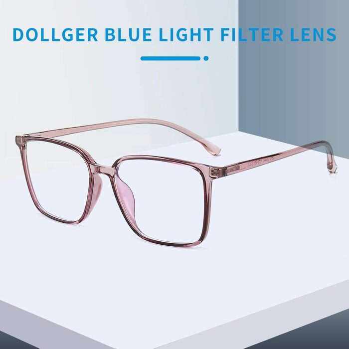 Окуляри Dollger Blue Light Filter Glasses Комп&39ютерні окуляри PC Gaming Blueblocker Glasses Anti Blue Light Glasses Без рецепта Жіночі Чоловіки Рожеві