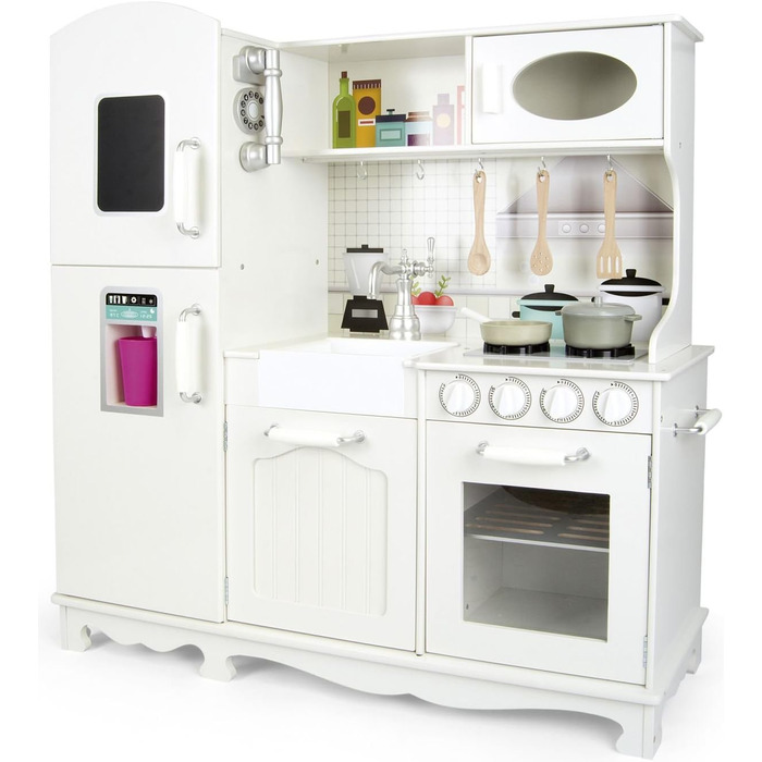 Дерев&39яна кухня Leomark Велика ретро-кухня з дерева - Велика старовинна - Дитяча кухня Ігрові кухонні аксесуари Кухня Дитяча ігр