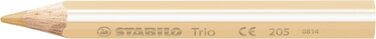 Трикутні кольорові олівці - Trio товсті короткі - упаковка з 12 шт. , 12 шт. у коротких картонних футлярах