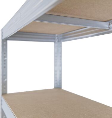 Професійний надміцний стелаж, оцинкований/металевий стелаж з 3 полицями, вантажопідйомність 200 кг кожна/металевий стелаж для підвалу, гаражний стелаж, стелаж для майстерні або стелаж для зберігання/навісний стелаж, металевий, В 90см / Ш 60см / Г 60см, 90