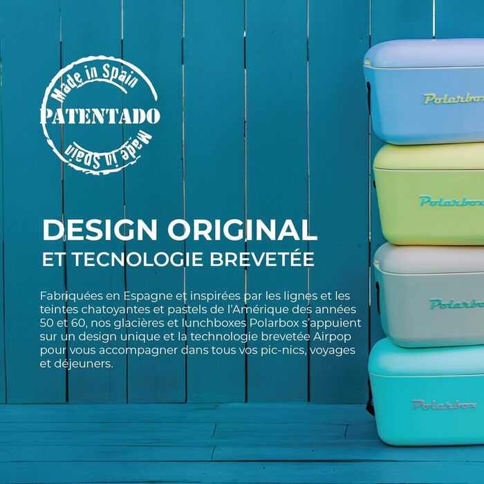 Портативний кулер Polarbox міні-кулер 20 л, пляжний кулер, маленький портативний кулер, вінтажний, регульована ручка, кулер Polarbox, портативний міні-кулер 20 л фіолетового кольору, помаранчевий