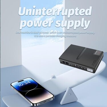 Джерело безперебійного живлення (UPS) 15 В 24 В POE, 5 В 9 В 12 В USB, портативний резервний блок живлення, змінний акумулятор для телефону, камери, роутера (Європейська вилка)