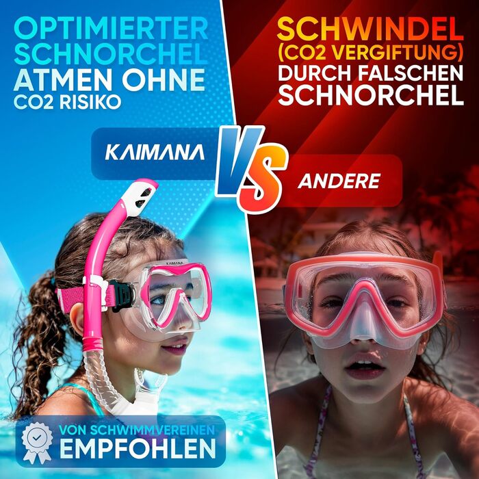 Новий дитячий комплект для підводного плавання KAIMANA SeaExplorer сумка для перенесення, маска для дайвінгу з трубкою, дитяча маска для підводного плавання, альтернатива дитячій масці для підводного плавання, маска для підводного плавання з тканинним/сил