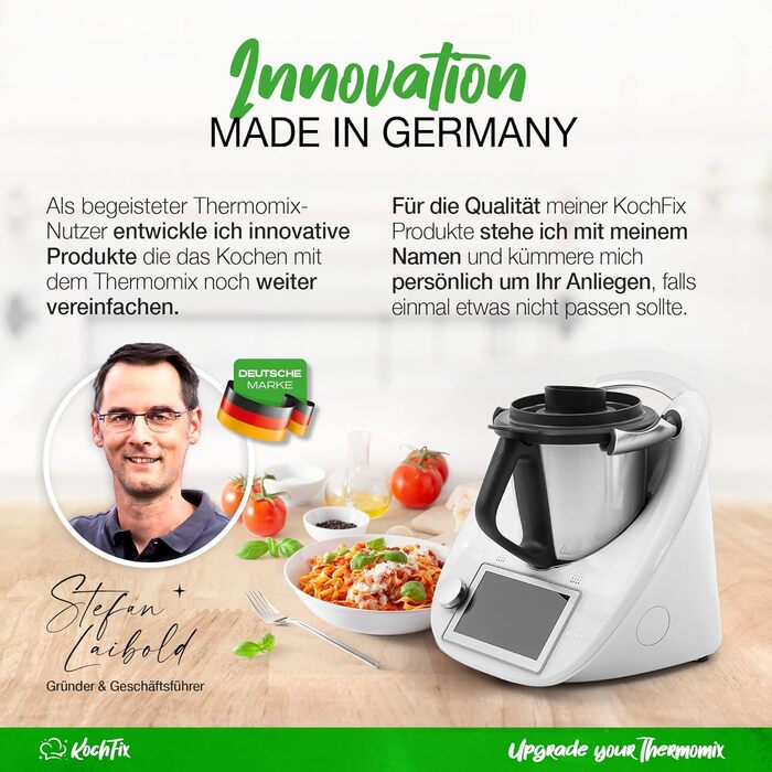 Розсувна дошка для Thermomix TM5 / TM6 - невидимий слайдер - Роликова дошка для безпечного переміщення Thermomix - Аксесуари для Thermomix Made in Germany