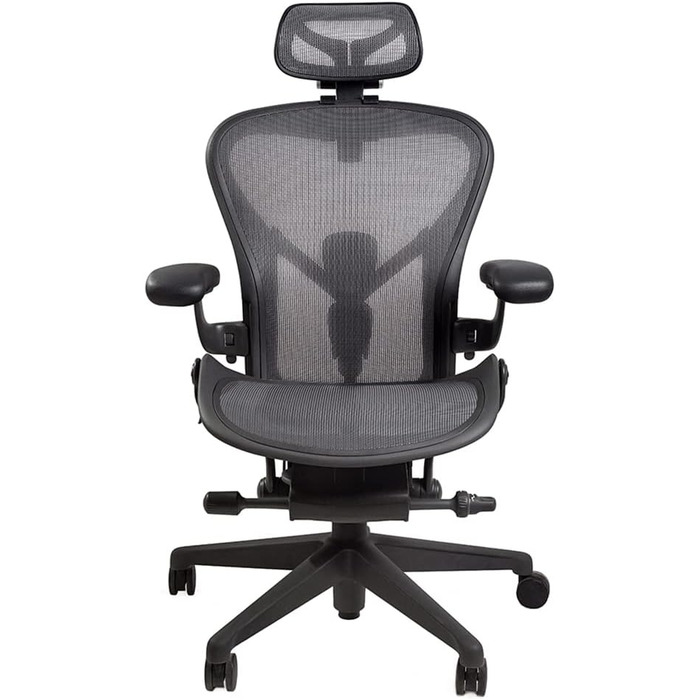 Новий підголівник MingYi.office для офісних крісел Herman Miller Classic та Remastered Aeron, чорний/графітовий, лише підголівник крісло не входить до комплекту (для Remastered Aeron)
