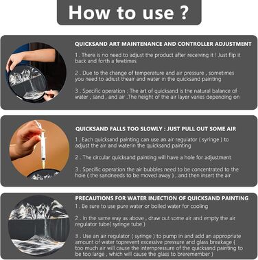 Піщані картини для обертання, 3D піщаний пейзаж, рухоме піщане мистецтво, кругле скло, рухоме зображення глибокого морського піску, рамка з плинним піском, настінна прикраса, вітальня, офіс, подарунки (чорно-білий 1, 60-60L x 60B см чорно-білий 1