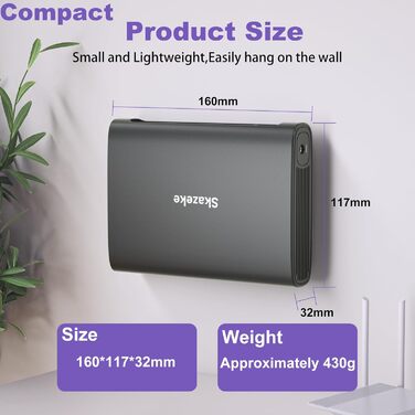 Міні-ДБЖ, Skazeke 15000mAh Міні-ДБЖ з 5 виходами DC 5V/9V/12V/2A, USB 5V/2A, джерело безперебійного живлення Wi-Fi для роутера/модему/IP-камери/молокотника Spectra S2 та інших пристроїв 55,5 Вт