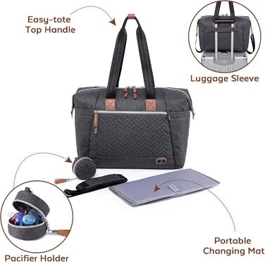Пеленальна сумка Dikaslon з манекеном і пеленальним килимком, велика дорожня пеленальна сумка для мами і тата, багатофункціональна
