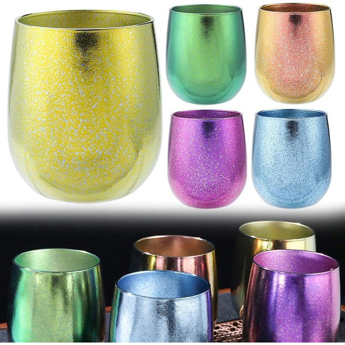 Титанова чашка для пиття з подвійними стінками, ізольована, місткістю 240 мл, для кемпінгу, пікніків та домашнього використання, рожева, жовта, зелена, синя, фіолетова