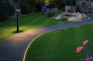 Світлодіодний вуличний світильник-столбик Paulmann Plug & Shine Plate, 6.1 Вт, диммований, IP44, антрацит, пластик, 3000K