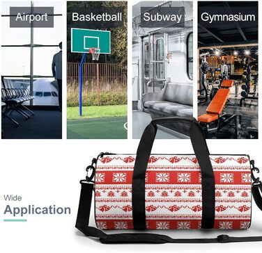 Спортивна дорожня сумка в червоно-білу смужку, унісекс, велика сумка для подорожей та спорту