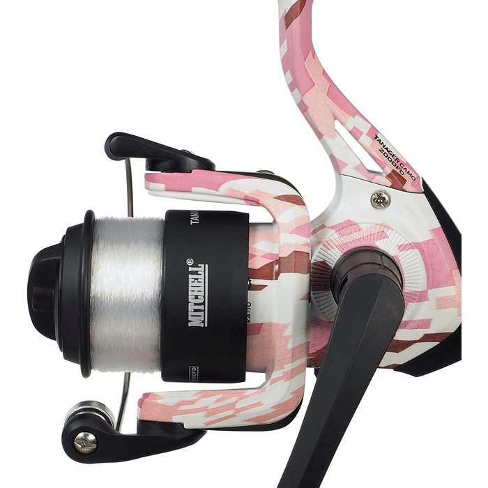 Спінінговий комбінований комплект Mitchell Tanager Pink Camo II Легке спінінгове вудилище та котушка для жінок та юних рибалок Прісноводний комплект для лову форелі, окуня та щуки Доступні різні варіанти 2,1 м Телескопічний 7-20 г 20