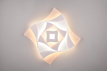 Стеля LED-світильник Trio Leuchten Akita 647110131, матовий білий метал, акрил, 56 Вт LED, з пультом, диммер, зміна кольорів