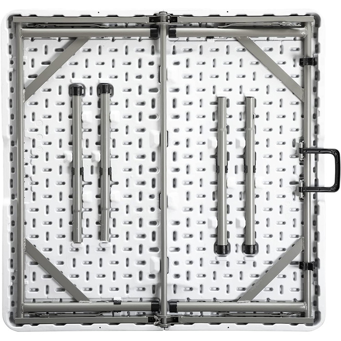 Розкладний стіл HollyHOME, квадратний, 87 см, кемпінговий стіл, розкладний стіл, водонепроникний, садовий стіл, балконний стіл, портативний розкладний стіл, обідній стіл для кухні, барбекю, кейтерингу, вечірки, білий, 87 см * 87 см