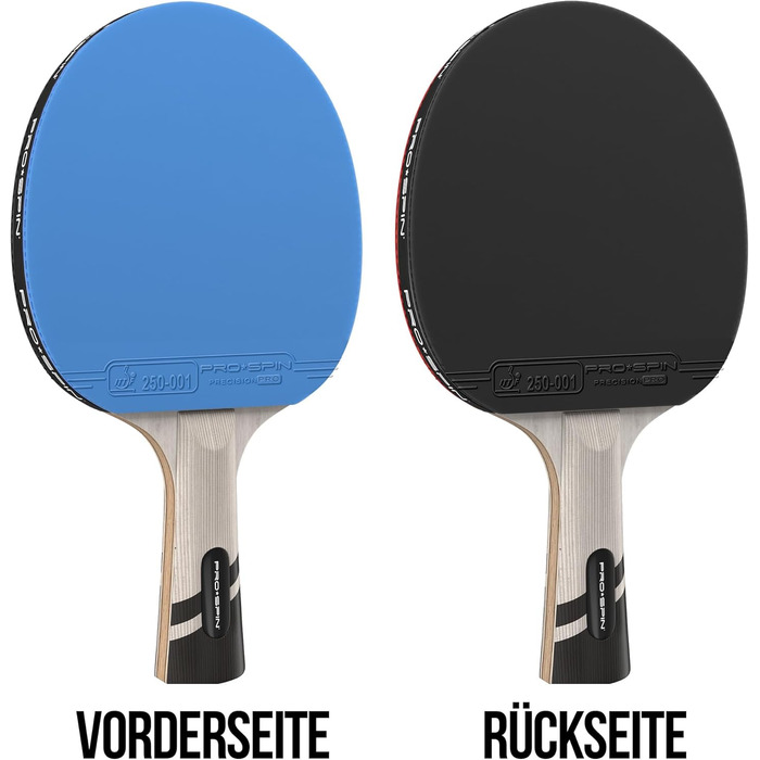 Ракетка для настільного тенісу PRO SPIN карбонова професійна, синя/фіолетова, 2 шт.