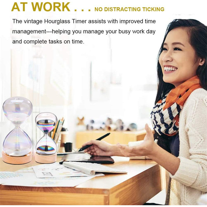 Пісочний годинник SuLiao для утену, поворотний на 720, старовинний білий пісочний годинник, вінтажний пісочний годинник 1 Hora Reloj de Arena, великий метал, пісочне скло, офіс, письмовий стіл, дім, весільне оформлення (вітражі, набір 30 хв і 5 хв)