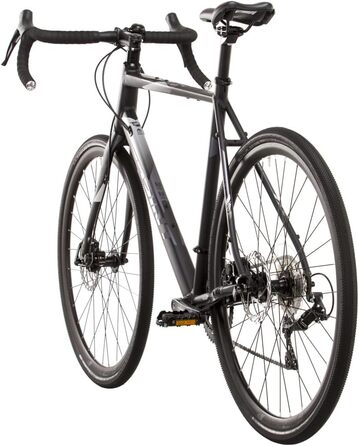 Чоловічий гравійний велосипед Airtracks 28 дюймів Whisper 5.0 2 x 9 Shimano SORA R3000 чорний - розміри рами 52 см та 56 см - модель 2026 56 см (зріст 180-195 см)