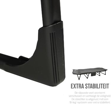 Складане розкладне ліжко для кемпінгу Регульоване розкладне ліжко з 5-позиційною спинкою, 4 міцними складними ніжками, бічною кишенею, мяким підголівником Компактне та зручне 1956527 см