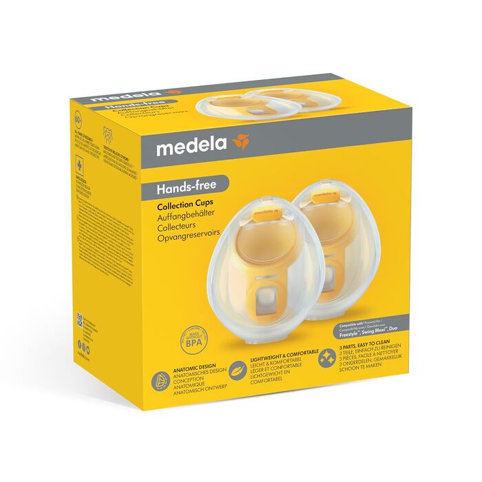Набір подвійних зціджувачів Medela Hands-Free сумісний з електричними молоковідсмоктувачами Freestyle Flex і Swing Maxi 1 набір з