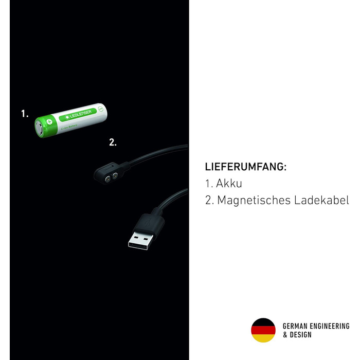 Ліхтар Ledlenser ML4, вуличний, кемпінговий, 300 люмен, час горіння 45 годин, перезаряджається, включно з акумулятором і магнітним кабелем для зарядки