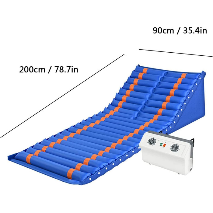 Протипролежневий матрац FOOJO, матрац зі змінним тиском, функцією підйому та перекидання вліво/вправо, медичний надувний матрац для профілактики пролежнів та виразок під час декубіту