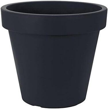 Пластикове кашпо Spetebo XXL велике - 58 см/антрацит - квітковий горщик круглий для зовнішнього та внутрішнього використання - сад