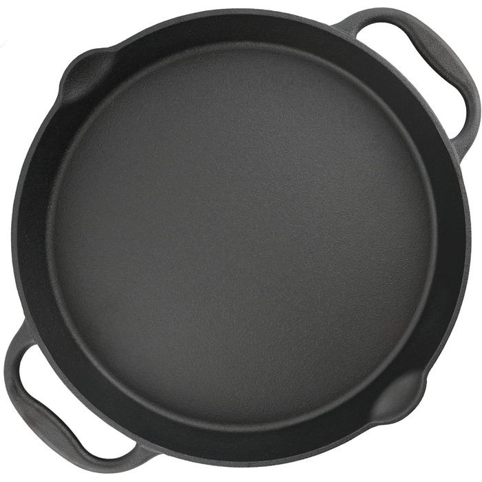 Чавунна сковорода-гриль BBQ-Toro I Чавунна сковорода з двома ручками і двома носиками I Сервірувальна сковорода I Сковорода (Ø 40