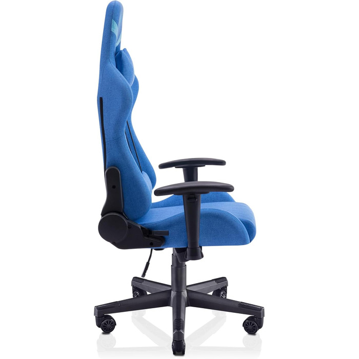 Тканинне ігрове крісло, ігрове крісло (дихаюча м&39яка тканина, нахил спинки 160, 2D підлокітники, ергономічне) Робоче крісло, офісне крісло (сапфірово-синій) Тканина сапфірово-синього кольору
