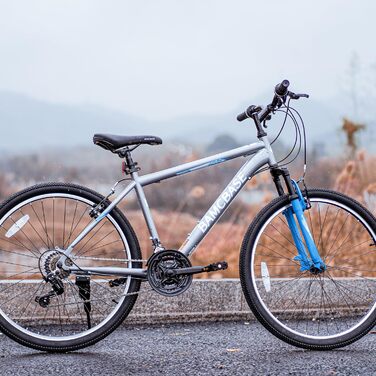 Гірський велосипед HILAND BAMCBASE 26/27,5/29 дюймів, високоміцна сталева рама, 21-швидкісний гірський велосипед, V-подібне гальмо Hardtail MTB для чоловіків та жінок, чорний/синій/сірий, 29 дюймів