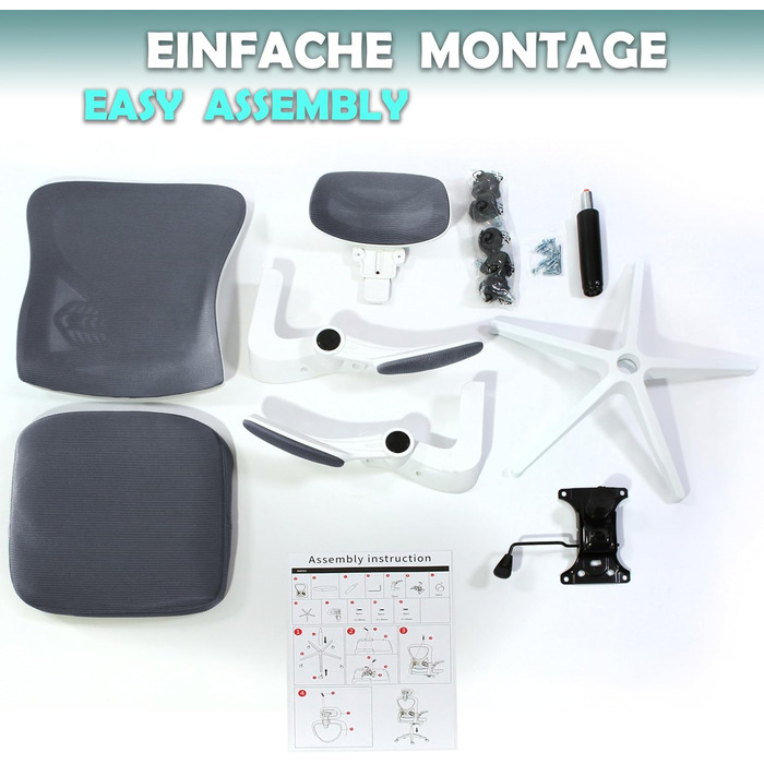 Офісне крісло sesto senso, темно-сіре, ергономічне з поперековою опорою та відкидними підлокітниками, крісло керівника, регульований підголівник, 1 темно-сіре