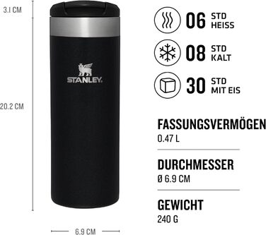 Термогорнятко STANLEY Aerolight Transit 0,47 л - Зберігає тепло протягом 6 годин - Можна мити в посудомийній машині - Термогорнятк