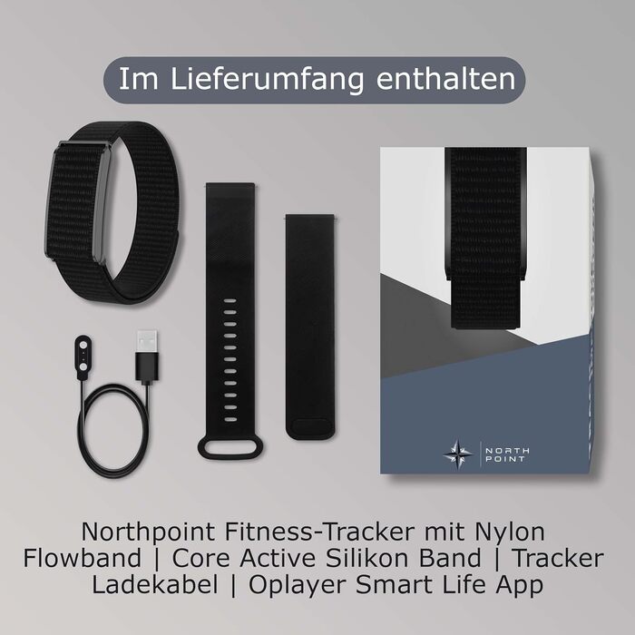 Фітнес-трекер Northpoint Smart Band, смарт-годинник, трекер активності та сну з відстеженням серцевого ритму, 21 день роботи від батареї, 100 спортивних режимів, водонепроникність IP68, без підписки для Android та iPhone