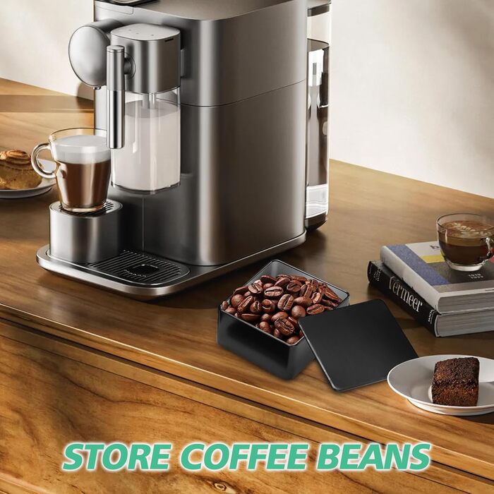 Класичних квадратних чайних банок, 8,5x8,5 см, для розсипного чаю, контейнери з 20 етикетками, ароматизовані металеві банки для зберігання чаю, кавових зерен, спецій, борошна, рису (висота 8,6 см та 6,5 см), 8