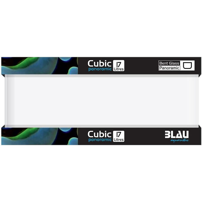 Акваріум Blau Aquaristic Cubic Nano неглибокий 17 літрів 45x24x16 см, скло, тераріум для безхребетних, креветок