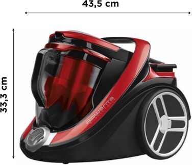 Безмішковий пилосос Пилосос Дуже тихий Об'єм для пилу 2.5 л Шерсть домашніх тварин Автомобіль Чорний/червоний, 7649 Silence Force